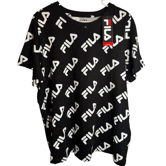 NWT FILA Men's T-Shirt Crewneck Tee Square, Straight, All Over Print 1X - Picture 1 of 5